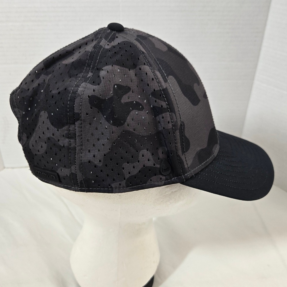 Melin A Game Hydro Camo‎ Hat 58cm Classic Mens Black Gray Cap Apex Promo - Picture 10 of 11